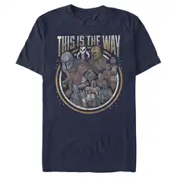 Walmart Men's Star Wars: The Mandalorian Group Shot This Is The Way Graphic Tee Navy Blue Large offer