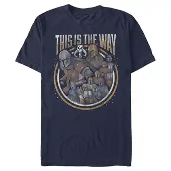 Walmart Men's Star Wars: The Mandalorian Group Shot This Is The Way Graphic Tee Navy Blue Large offer