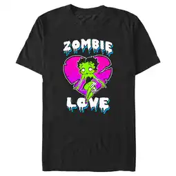 Walmart Men's Betty Boop Halloween Green Zombie Love Graphic Tee Black Medium offer