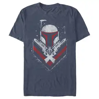 Walmart Men's Star Wars Boba Fett No Threats Only Promises Graphic Tee Navy Blue Heather 2X Large offer