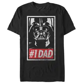 Walmart Men's Star Wars Darth Vader Number One Dad Graphic Tee Black 4X Large offer