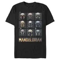 Walmart Men's Star Wars: The Mandalorian Helmet Grid Graphic Tee Black 2X Large offer