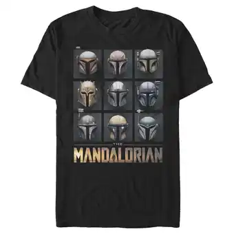 Walmart Men's Star Wars: The Mandalorian Helmet Grid Graphic Tee Black 2X Large offer
