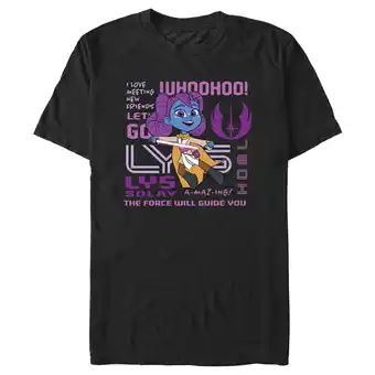 Walmart Men's Star Wars: Young Jedi Adventures Lys Solay Phrases Graphic Tee Black Medium offer