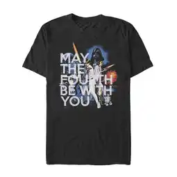 Walmart Men's Star Wars May the Fourth Classic Scene Graphic Tee Black 4X Large offer