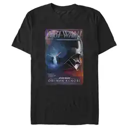Walmart Men's Star Wars: Obi-Wan Kenobi Darth Vader vs Kenobi Vintage VHS Cassette Graphic Tee Black Medium offer