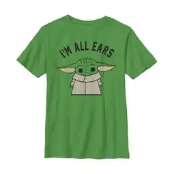 Walmart Boy's Star Wars: The Mandalorian The Child I'm All Ears Graphic Tee Kelly Green Large offer