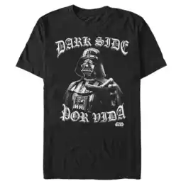 Walmart Men's Star Wars Dark Side Por Vida Graphic Tee Black Medium offer