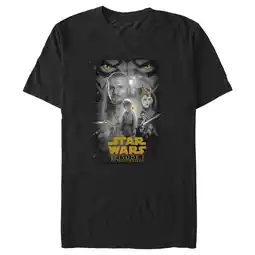 Walmart Men's Star Wars: The Phantom Menace Black and White Episode One Poster Graphic Tee Black Medium offer