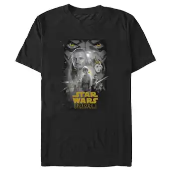 Walmart Men's Star Wars: The Phantom Menace Black and White Episode One Poster Graphic Tee Black Medium offer