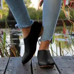 Walmart Tawop Women's Shoes Running Shoes for Women Casual Flat Pointy Toe Boots Black Size 4.5 offer