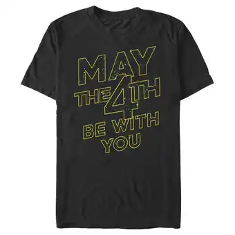 Walmart Men's Star Wars May the 4th Be With You Stars Graphic Tee Black Large offer