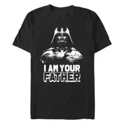 Walmart Men's Star Wars: A New Hope Darth Vader Classic Pose I Am Your Father Graphic T-Shirt offer