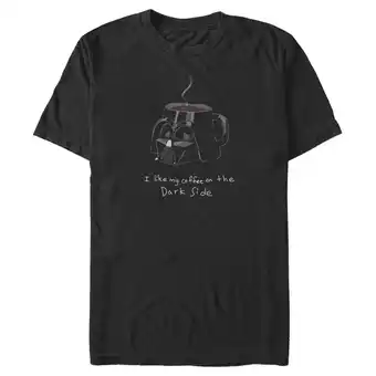 Walmart Men's Star Wars Darth Vader Mug I Like My Coffee On The Dark Side Graphic Tee Black X Large offer