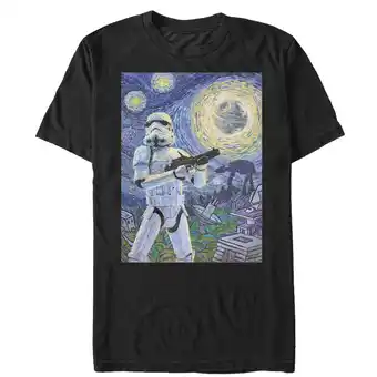 Walmart Men's Star Wars Stormtrooper Starry Night Graphic Tee Black 5X Large offer