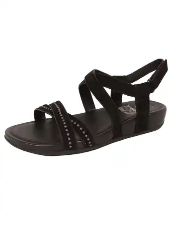 Walmart FitFlop Womens Lumy Criss Cross Suede With Studs Sandal Shoes, Black, US 9 offer