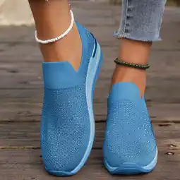 Walmart Tawop Shoes Women Womens Shoes Casual Sneaker Round Toe Blue Size 6 offer