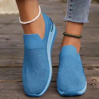 Walmart Tawop Shoes Women Womens Shoes Casual Sneaker Round Toe Blue Size 6 offer