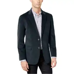 Walmart Tommy Hilfiger Mens Velvet Stretch Two Button Blazer Jacket, Blue, 36 Regular offer