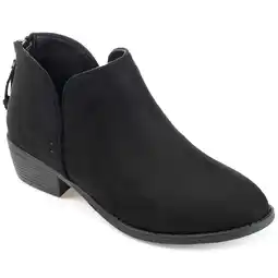 Walmart Journee Womens Livvy Back Heel Zip Stacked Heel Booties, Widths Available offer
