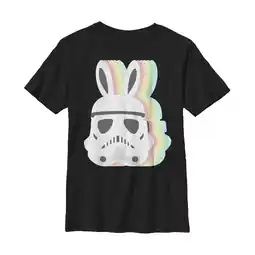 Walmart Boy's Star Wars Easter Stormtrooper Pastel Easter Ears Graphic Tee Black Small offer