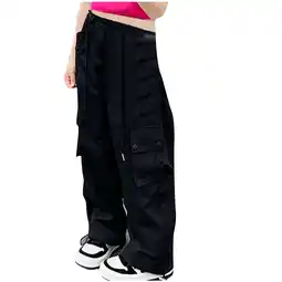 Walmart Hurxie Deals Girls Cargo Pants Solid Color Workout Bottoms Hiphop Streetwear 11 Years offer