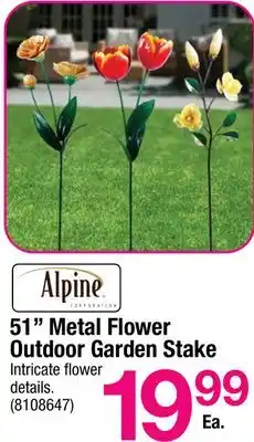 Ace Hardware 51 Metal Flower Outdoor Garden Stake offer