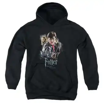 Walmart Trevco Sportswear Harry Potter Deathly Hollows Cast Youth Hooded Sweatshirt, Black - Large offer