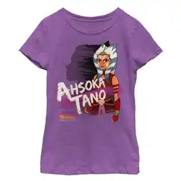 Walmart Girl's Star Wars: Forces of Destiny Ahsoka Shadow Graphic Tee Purple Berry Large offer