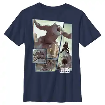 Walmart Boy's Star Wars: The Book of Boba Fett Rancor Attack Graphic Tee Navy Blue X Small offer