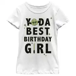 Walmart Girl's Star Wars Yoda Best Birthday Girl Graphic Tee White X Small offer