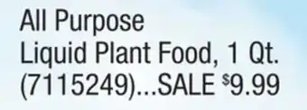 Ace Hardware All Purpose Liquid Plant Food, 1 Qt offer
