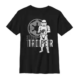 Walmart Boy's Star Wars Galaxy of Adventures Stormtrooper Shadow Graphic Tee Black Small offer
