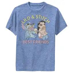 Walmart Boy's Lilo & Stitch Ice Cream & Best Friends Performance Graphic Tee Royal Blue Heather X Large offer