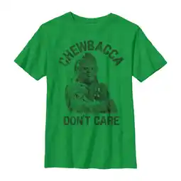 Walmart Boy's Star Wars Chewbacca Don't Care Graphic Tee Kelly Green Medium offer