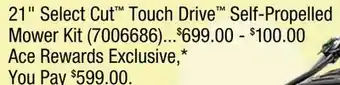 Ace Hardware 21 Select Cut Touch Drive Self-Propelled Mower Kit offer