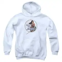 Walmart Trevco Sportswear Wonder Woman Movie Fight for Justice Youth Hooded Sweatshirt, White - Extra Large offer
