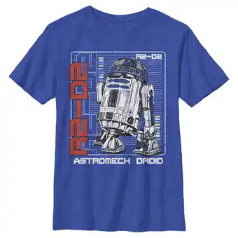 Walmart Boy's Star Wars R2-D2 Astromech Graphic Tee Royal Blue Medium offer