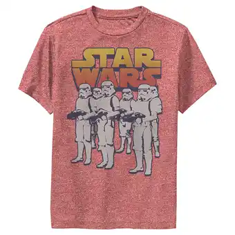 Walmart Boy's Star Wars Stormtroopers March Shadow Performance Graphic Tee Red Heather X Large offer