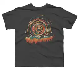 Walmart The Geometry of Sunrise Boys Charcoal Gray Graphic Tee - Design By Humans S offer