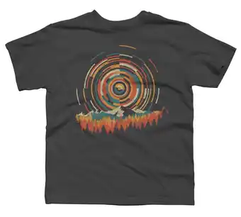 Walmart The Geometry of Sunrise Boys Charcoal Gray Graphic Tee - Design By Humans S offer