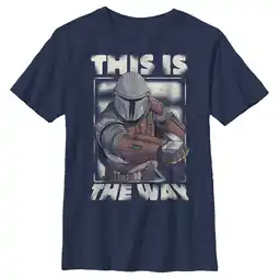 Walmart Boy's Star Wars: The Mandalorian This Is The Way Mando Graphic Tee Navy Blue X Large offer