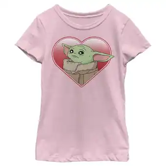 Walmart Girl's Star Wars: The Mandalorian The Child Heart Look Graphic Tee Light Pink X Large offer