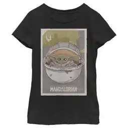 Walmart Girl's Star Wars: The Mandalorian The Child Cradle Graphic Tee Black Medium offer