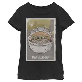 Walmart Girl's Star Wars: The Mandalorian The Child Cradle Graphic Tee Black Medium offer