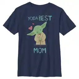 Walmart Boy's Star Wars: The Empire Strikes Back Mother's Day Best Mom Yoda Graphic Tee Navy Blue Medium offer