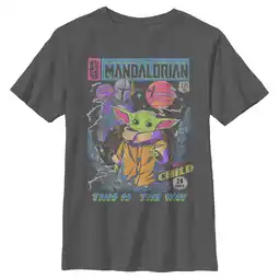 Walmart Boy's Star Wars: The Mandalorian 12 Cents Retro Comic Graphic Tee Charcoal Small offer