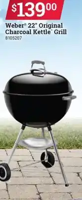 Ace Hardware Weber 22 Original Charcoal Kettle Grill offer