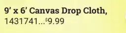Ace Hardware 9' x 6' Canvas Drop Cloth offer
