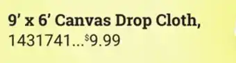 Ace Hardware 9' x 6' Canvas Drop Cloth offer